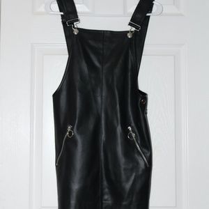 Forever 21 Faux Leather Overall Dress